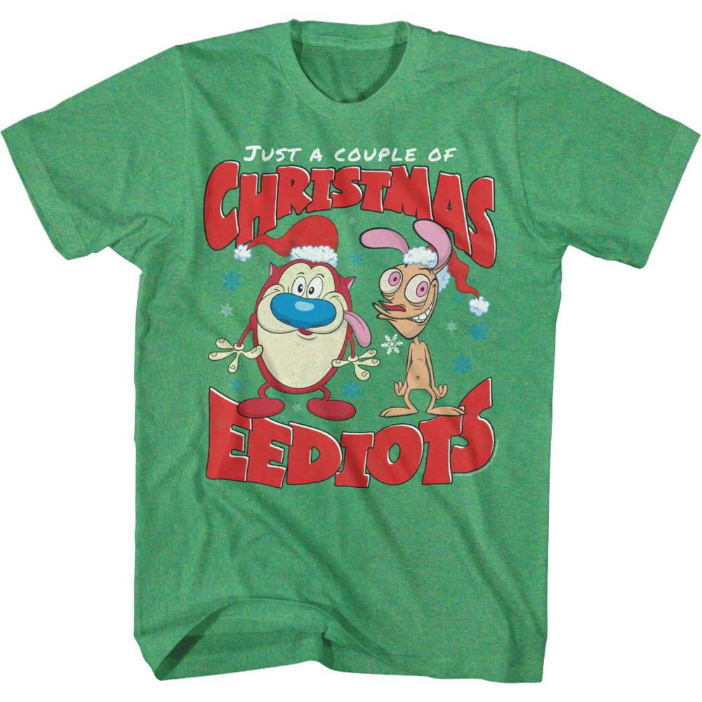 Just A Couple Of Christmas Eediots Ren And Stimpy Tshirt